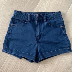 Navy high waisted shorts